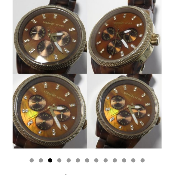 Nwt Michael KorsBrown Mk 5038 Tortoise Ladies Dress Watch5.75"L - Picture 4 of 5